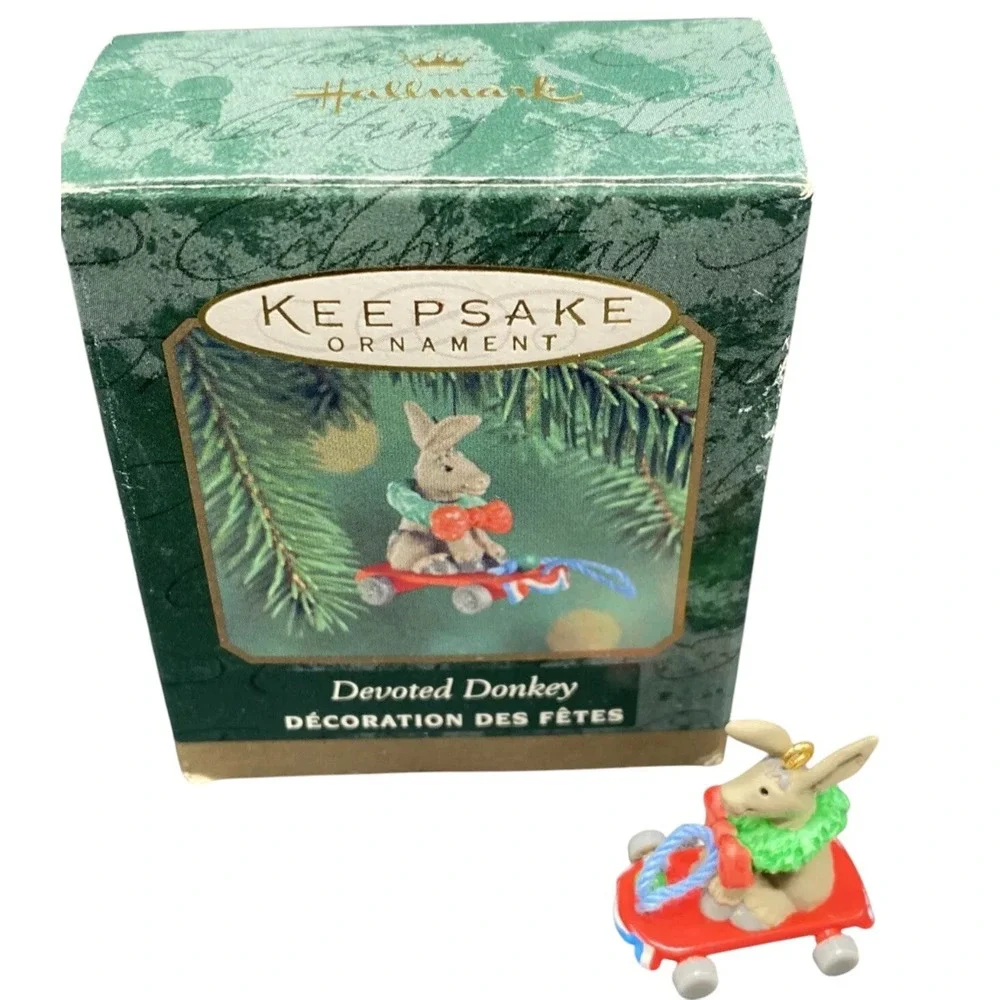 Hallmark - Devoted Donkey - Miniature - Ornament